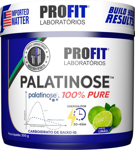 Palatinose 100% Pure - Pote 300g - Profit Labs Sabor Limão