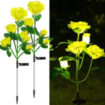 Comprar . Luces Solares For Exteriores,2 Luces De Jardín De Flores