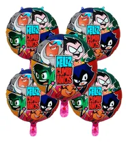 Comprar Pack 5 Globos Jovenes Titanes Redondos Metalizados 45cm Colores Jóvenes Titanes