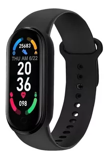 Reloj Smart Watch M6 Ritmo Cardiaco Podometro Calorias Color Del Bisel Negro Color De La Caja Negro