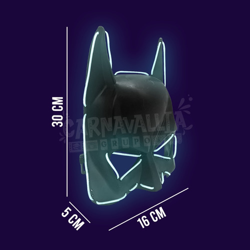Mascara Antifaz Batman Led Azul Hielo Halloween C/pilas Incl | Meses sin  intereses