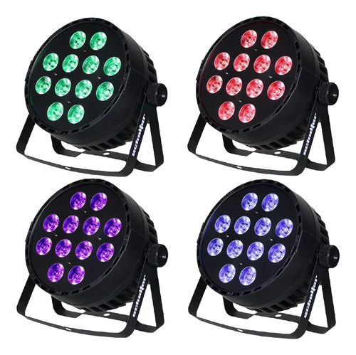 Cañon Led 12x12w Dmx Rgb Ultravioleta Luz Negra 4 Pz