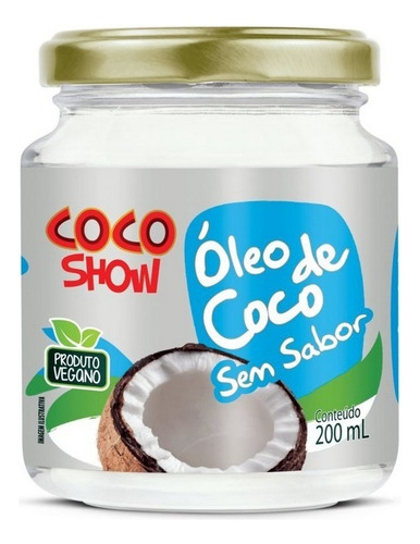 Óleo De Coco Sem Sabor 200ml Coco Show Copra Original