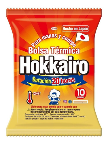 Calentador Hokkairo -bolsa Térmica Activable Con El Aire