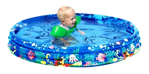 Piscina Inflável 300 Litros Redonda Infantil Cor Azul