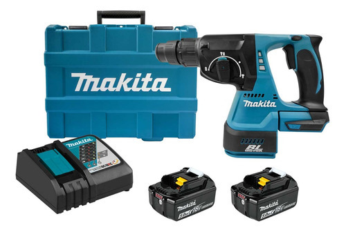 Rotomartillo Sds Plus 18v Sin Escobillas Makita Dhr242rte Color Turquesa