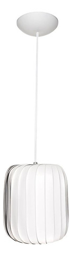 Luminária Pendente Moderno Sala Balcão Esmeralda 20cm Branco