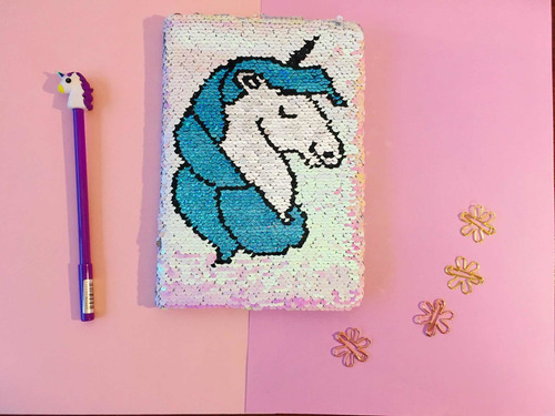 Bonitas Libretas De Líneas ,diseño Lentejuelas Reversible