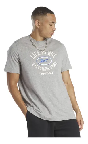Playera Reebok Hombre Crossfit Blanco Weights Cf3854