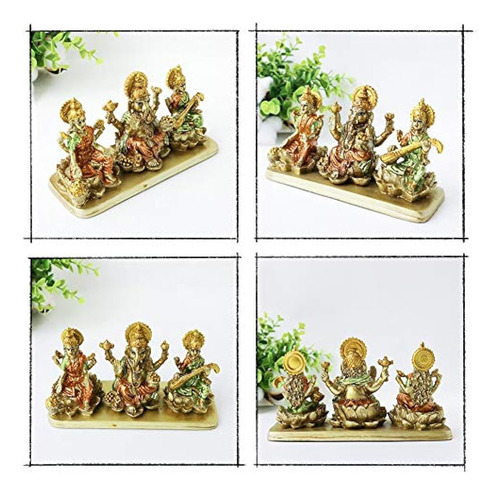 Hinduism Lakshmi Ganesha Saraswati Statue - Hindu Laxmi Lord