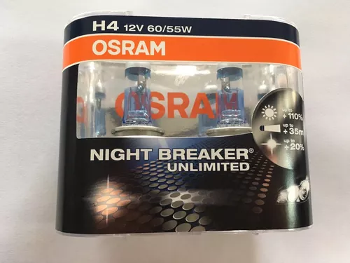 Kit Focos H4 Osram Night Breaker Unlimited 12v 60/55w