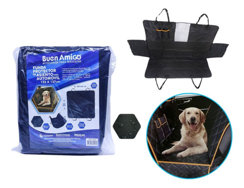 Funda Protectora Asientos Automovil Mascota Resistente Agua