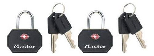 Master Lock 4681tblk  Paquete De 2  Candado Equipaje De 1/4 