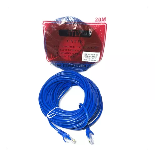 Cable Red Lan Ethernet 20 Metros Internet Utp 4 Pairs Cat 5e