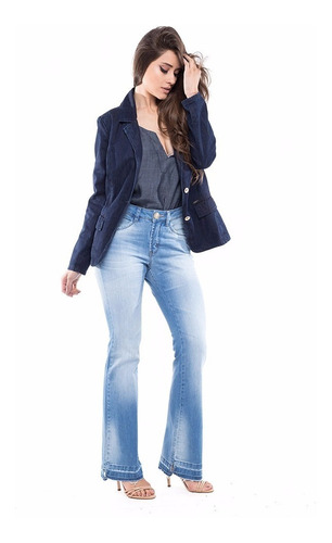 Calça Jeans Mid Rise Flare Denuncia - Feminina