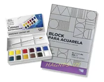 Comprar Kit Acuarelas Winsor & Newton X12  Block A4 300gs