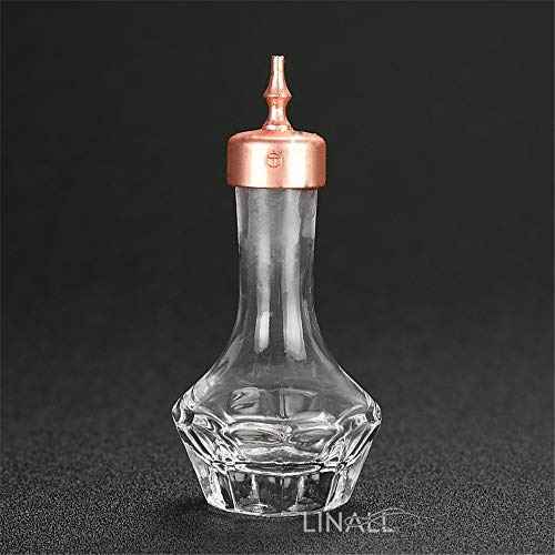 Botella De Vidrio Con Pico Dosificador De Acero Inox. 50 Ml