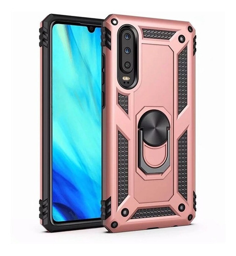 Funda Huawei Y9 Prime Anillo Metal Uso Rudo + Mica Premium  