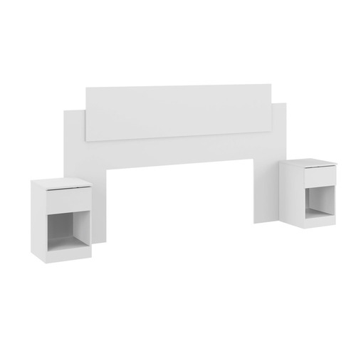 Respaldo Somier Mueble Dormitorio 2p Blanco 13005 / C Y S