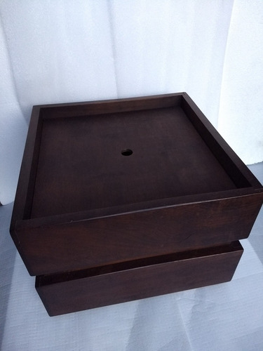 Puffs X2 U. Con Ruedas, Baulero, De Madera 40x40x40cm