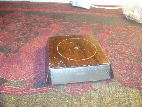 Muy Antiguo Pedestal O Base En Madera Cuadrado Xiv-53