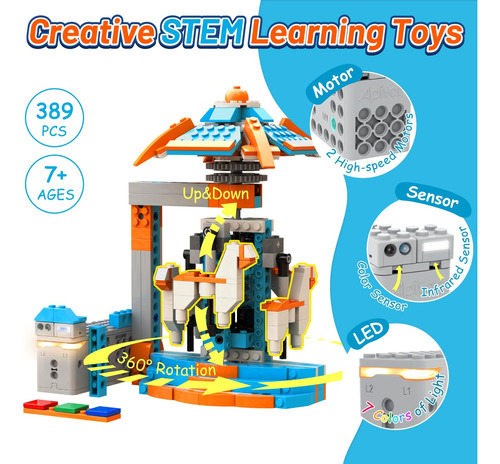 Kit Robot Stem 10 En 1 Con App, Control Remoto Y Bloques Pro