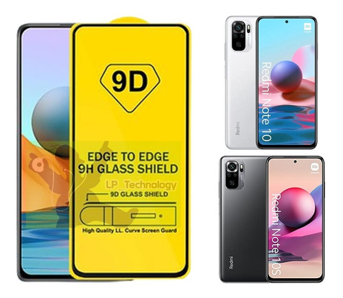 Vidrio Templado 5d Xiaomi Redmi Note 10, Redmi Note 10s