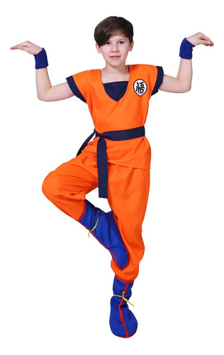 6 Piezas Dragon Ball Son Goku Kakarotto Traje De Cosplay Niñ 4