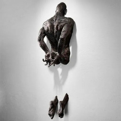 Escultura De Tracto Sala De Estar Decoración De Pared Interi