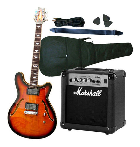 Guitarra Crimson Seg262 + Ampli Marshall Mg10 + Acc   Prm
