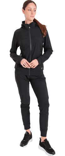 Conjunto Deportivo Mujer I Run Campera Pantalon Microfibra