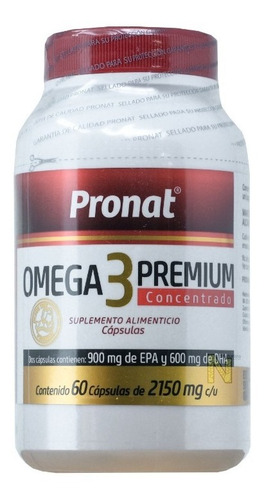 Imagen 6 de 6 de Omega 3 Premium Concentrado (60 Caps) Pronat