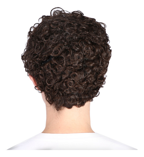 Pelucas Cortas Y Rizadas, Onduladas, Cabello Sintético Para