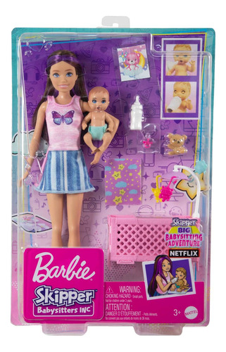 Barbie - Muñeca Skipper Hora De Dormir - Hjy33