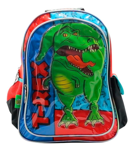 Mochila Escolar Espalda 16´´ Mundo Dino T Rex Di091