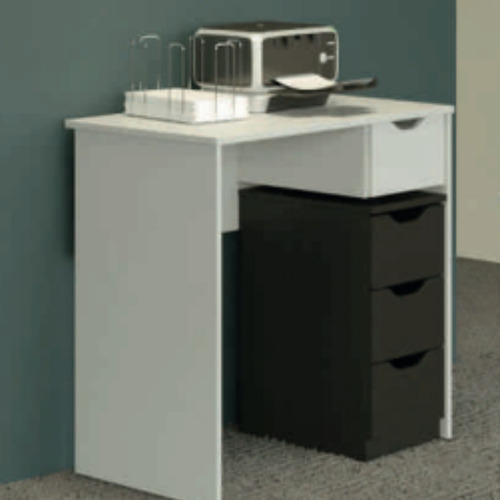 Mesa Escrivaninha Compacta Multiuso Com Gaveta 90x45cm Cor Branco