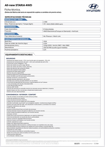 Imagen 4 de 7 de Hyundai Staria 2.2 4wd