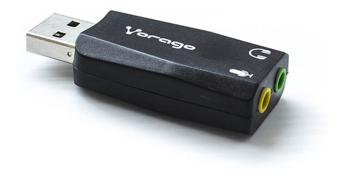 Imagen 1 de 4 de Adaptador Usb A Audio 3.5mm 5.1 Microfono Vorago Adp-201