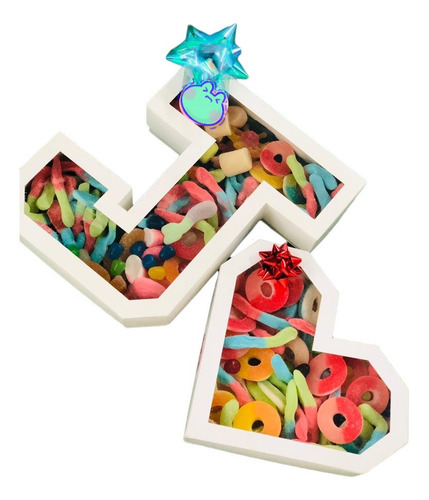 Imagen 6 de 6 de Cajas De Regalo Forma De Letras Rellena De Gomitas Y Dulces