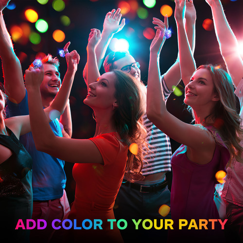 12pcs Led Flashing Light Up Ring Toys Simulation Big Diamond