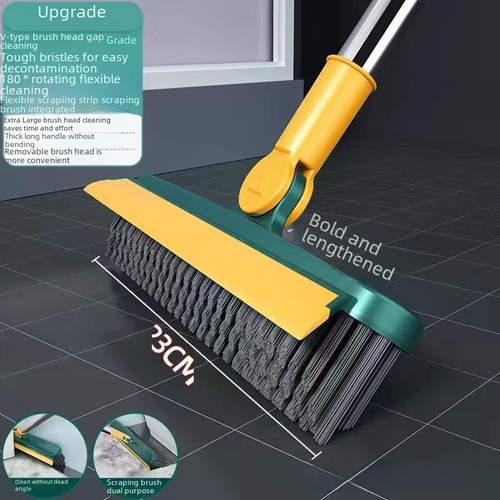 Cepillo Para Piso De Baño Con Mango Largo