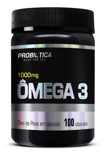 Ômega 3 Pro 100 Capsulas Óleo De Peixe - Probiótica Sabor Sem sabor