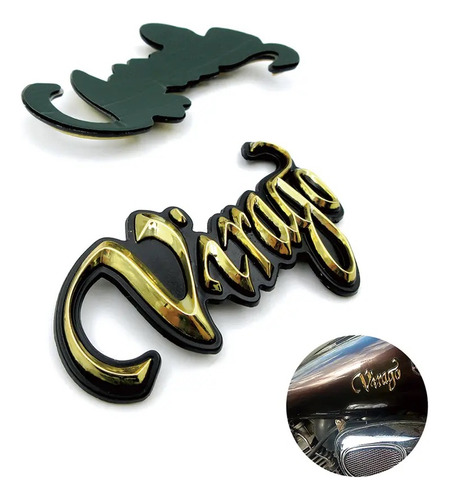 Emblema Virago 250 Moto Dourado