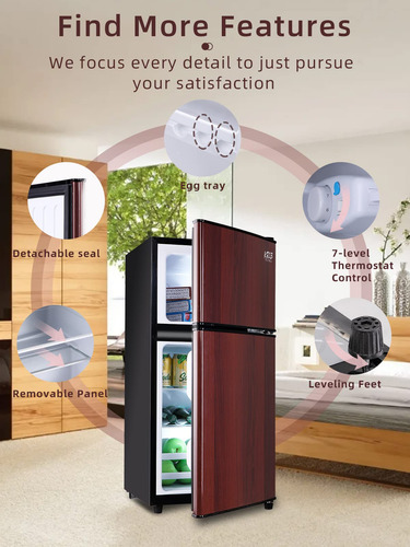 Refrigerador Compacto De 7 Niveles Ideal Para Apartamento Of