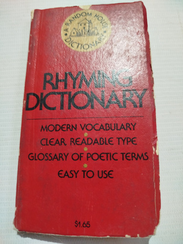 Rhyming Dictionary Antiguo Diccionario Inglés 1960