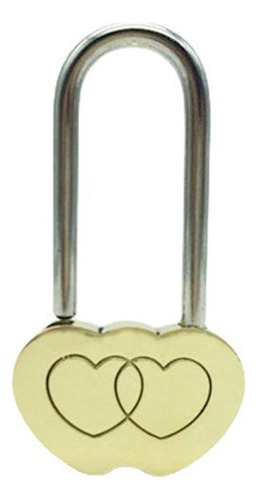 Candado Love Lock Grabado De San Valentín Con Doble Corazón