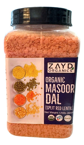 Lentejas Rojas Orgánicas (masoor Dal) 800g, No Fact