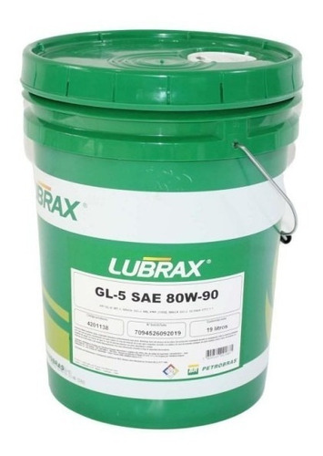 Aceite Pata Transmisión Lubrax 80w90 Gl-5 19 Lt.