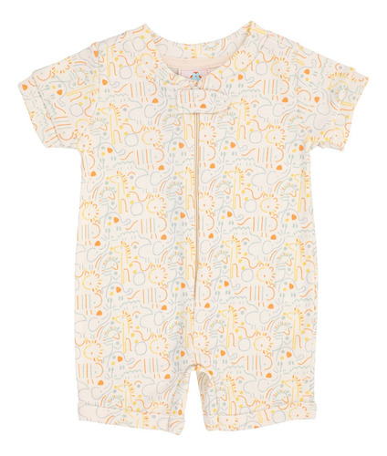 Set De 2 Pañaleros Estampados Beige Para Bebé Mondo Bambino Beige 3 M