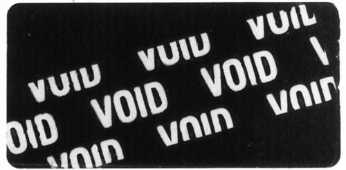 Imagen 2 de 3 de Void Autoadhesivo Poliester Metalizado Tamper Evident
